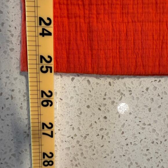 Maeve Anthropologie Gauze Red Wide Leg Cropped Pants Women’s Size 8 Boho Chic - Picture 8 of 9